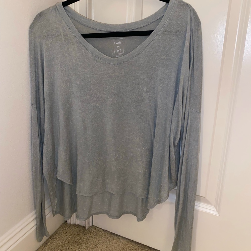 Free People Me to We light blue X-small long sleeve (super soft)